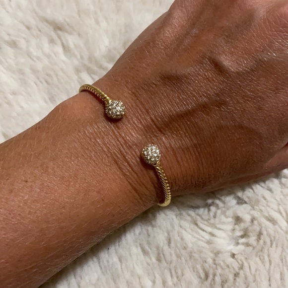 18k gold w/ diamonds David Yurman Solari Bracelet - Picture 2 of 13